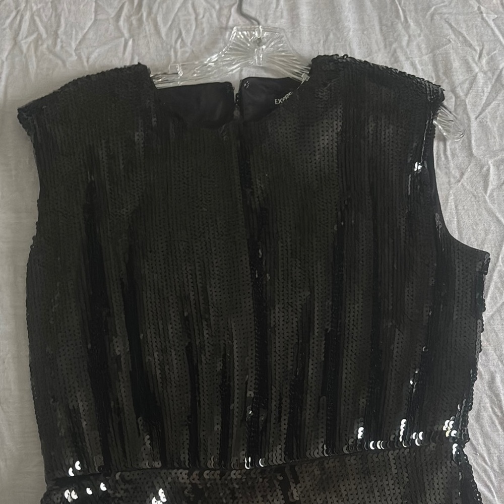 Express Black Sequin Wedding Dress